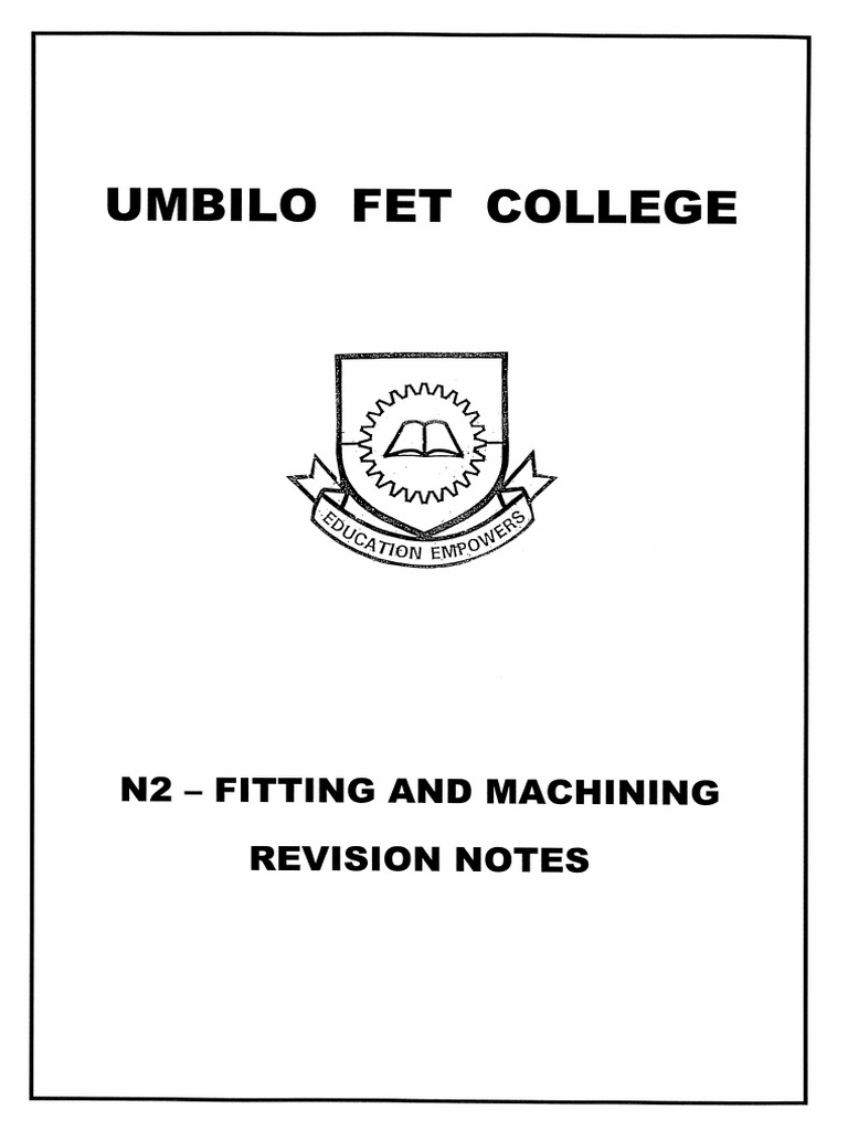 n2 Fitting and Machining Notes | PDF