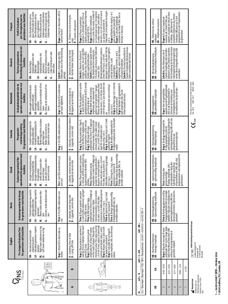 VNS Therapy System - Pre-Surgical Evaluation Tool - 2-Position (WW) | PDF