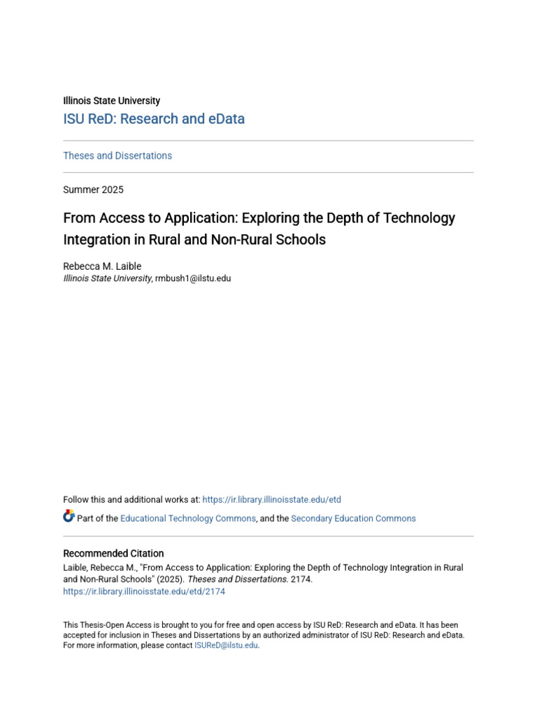 From Access To Application - Exploring The Depth of Technology Int ...