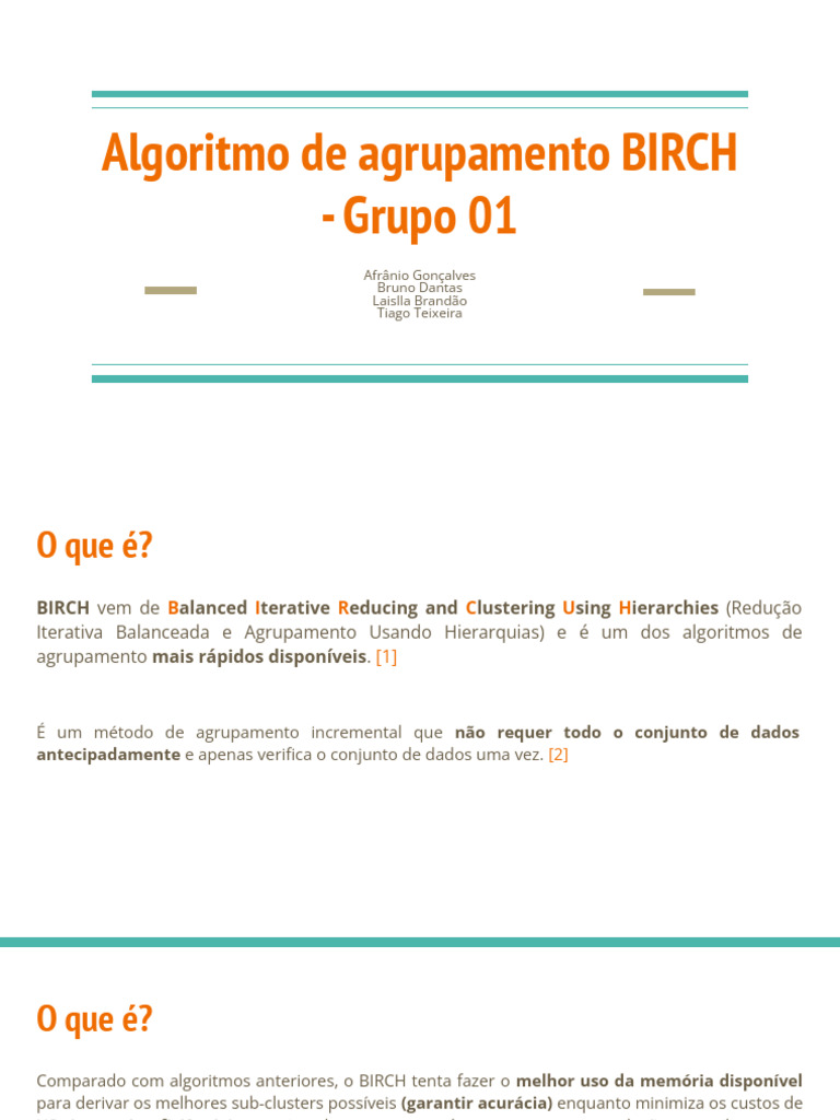 Algoritmo BIRCH | PDF