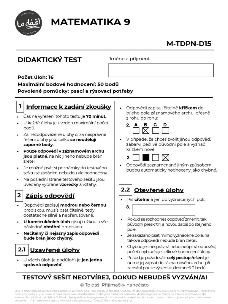 M D15 Test | PDF