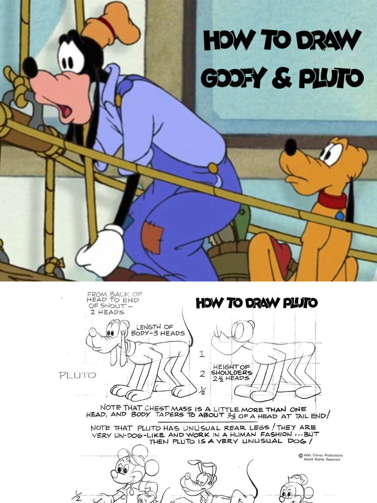 How To Draw Goofy and Pluto | PDF