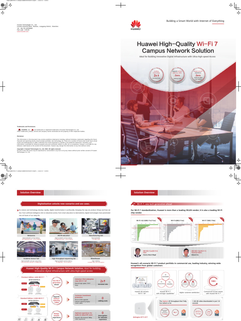 High-Quality Wi-Fi 7 Campus Solution Brochure | PDF | Wi Fi | Ieee 802.11