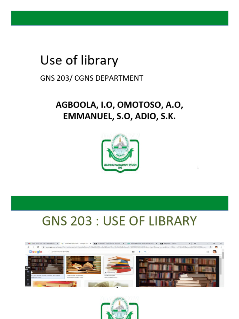 Use of Library - Compiled | PDF | Libraries | Books