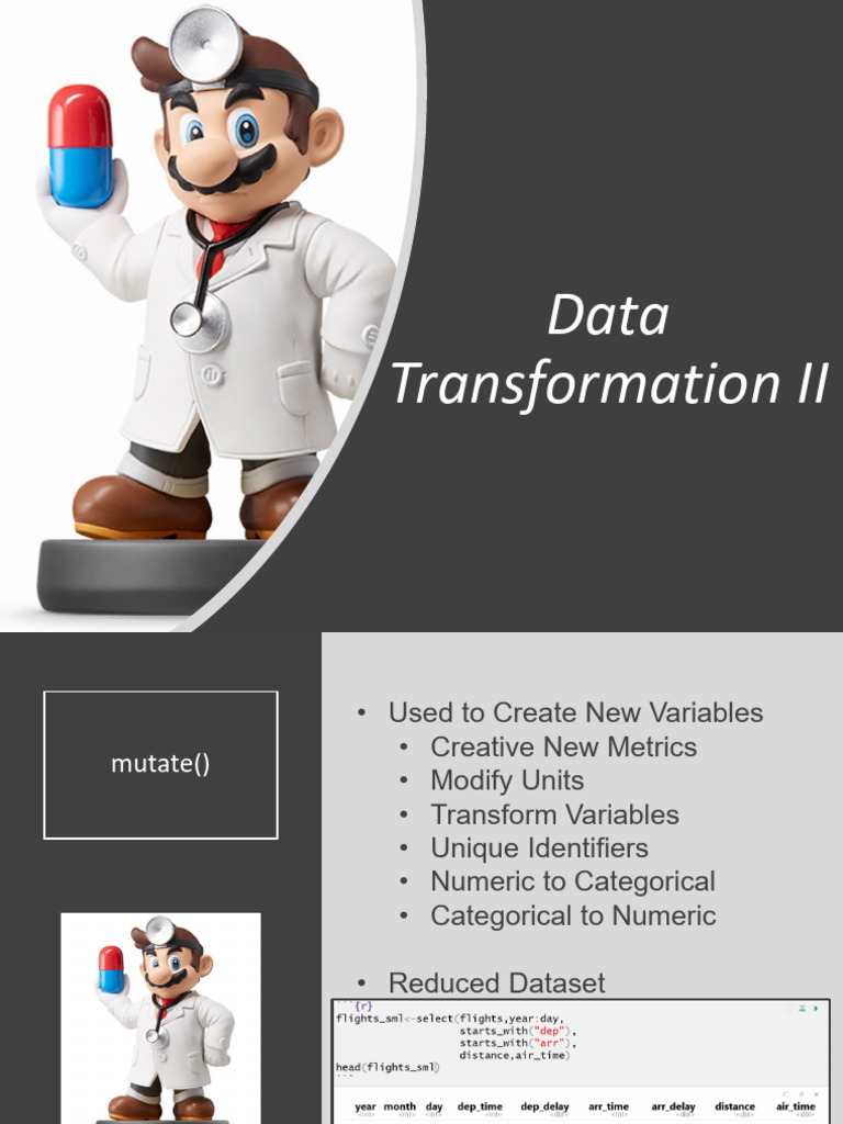 4 Data Transformation 2 Lecture | PDF
