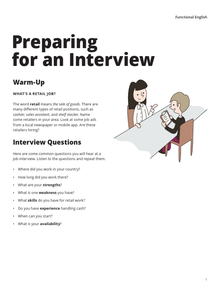 92 Preparing For An Interview UK | PDF | English As A Second Or Foreign ...