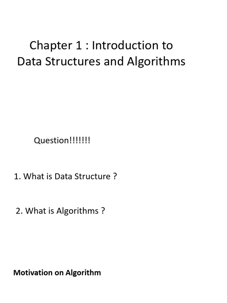 Chapter 1 Introduction To Data Structure | PDF