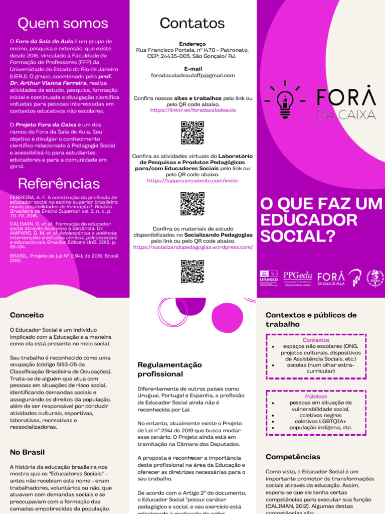 Cartilha o Que Faz Um Educador Social 1 | PDF | Pedagogia | Sociologia