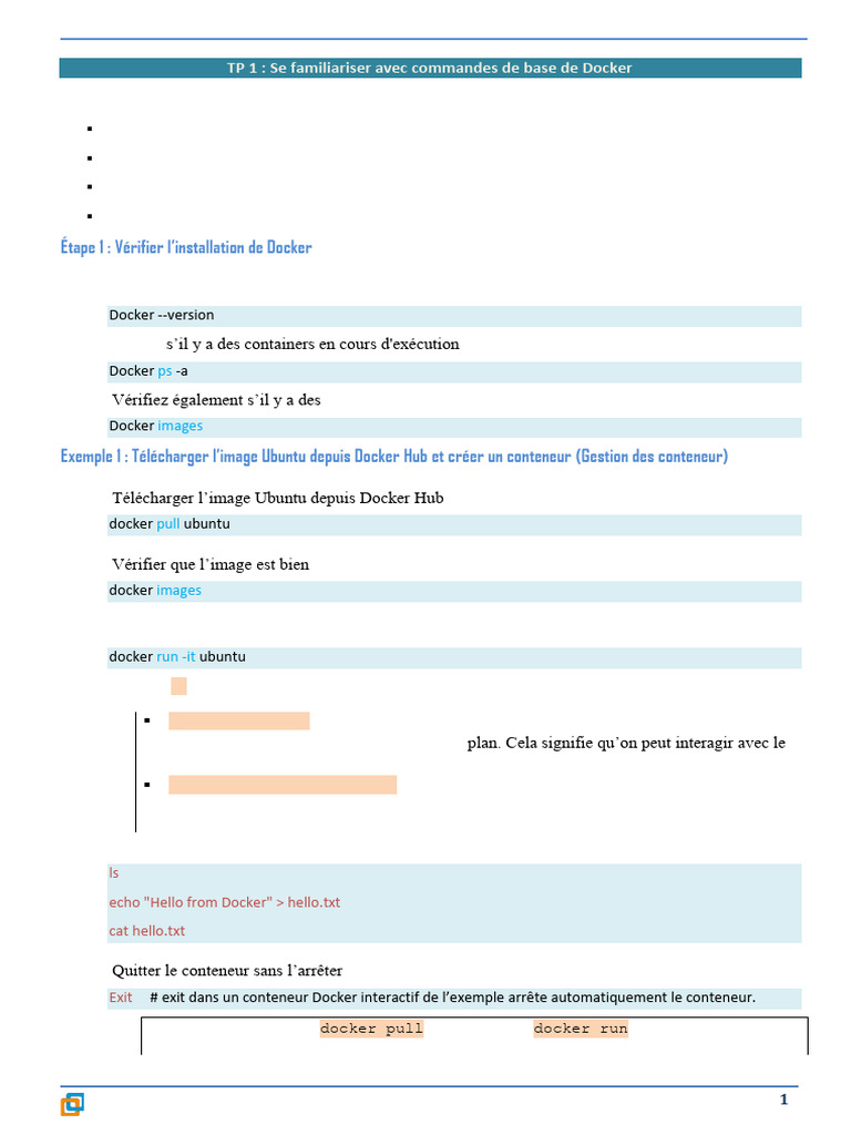 TP 1 Docker | PDF | Linux | Unix