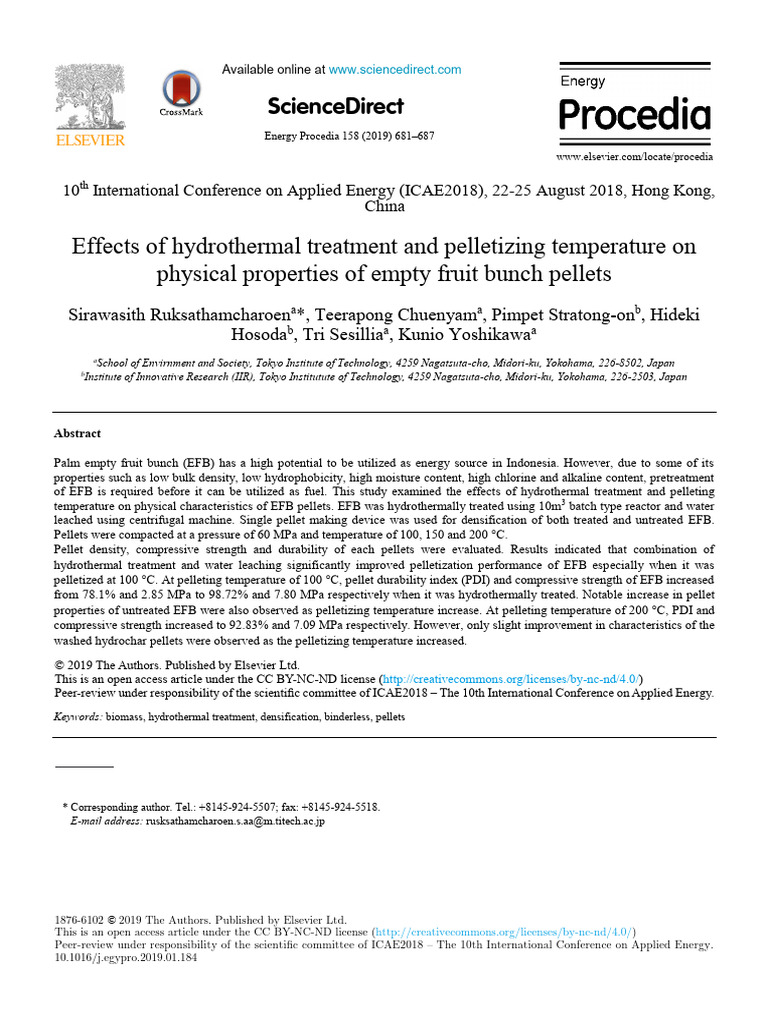 2019 Effects of Hydrothermal Treatment and Pelletizing Temperature On ...