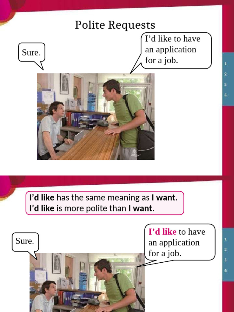 BK 1 Unit 1 To 4 Polite Requests | PDF