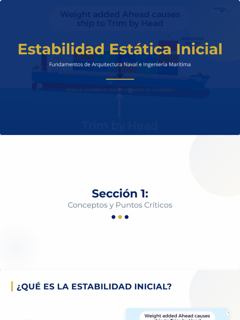 Estabilidad Estática Inicial | PDF