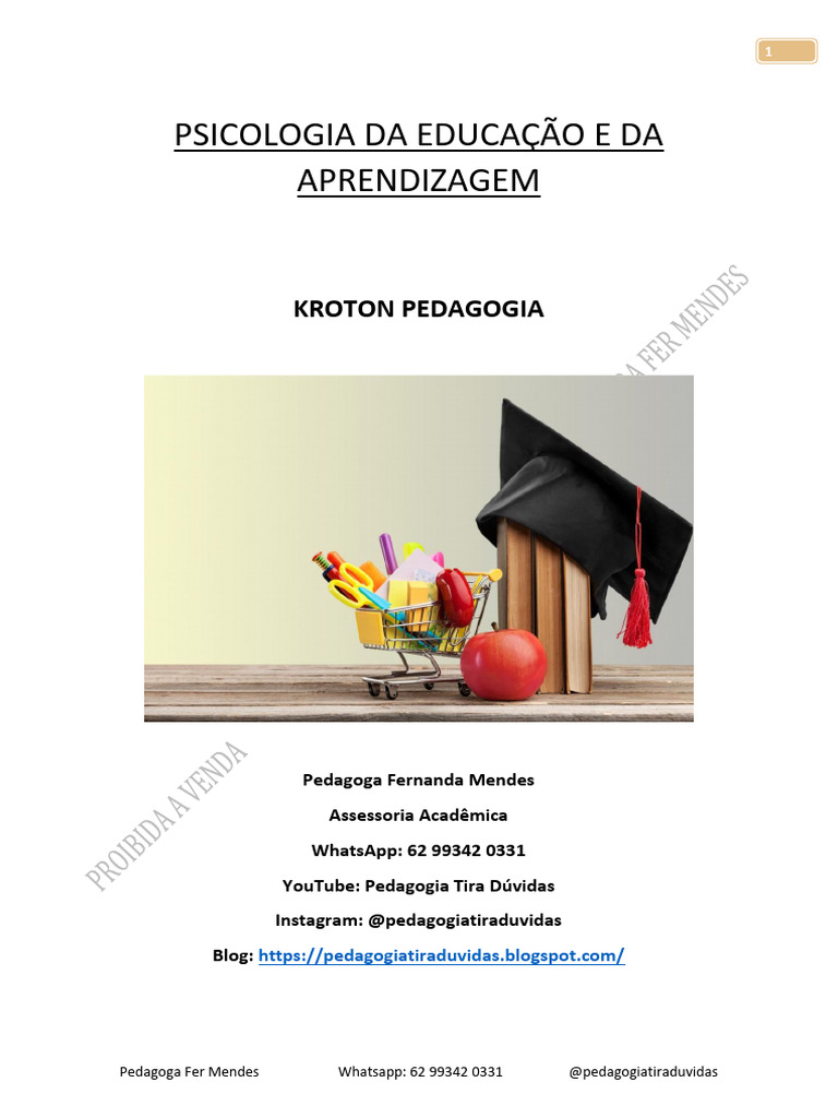Psicologia Da Educação e Da Aprendizagem | PDF | Psicologia | Aprendizado