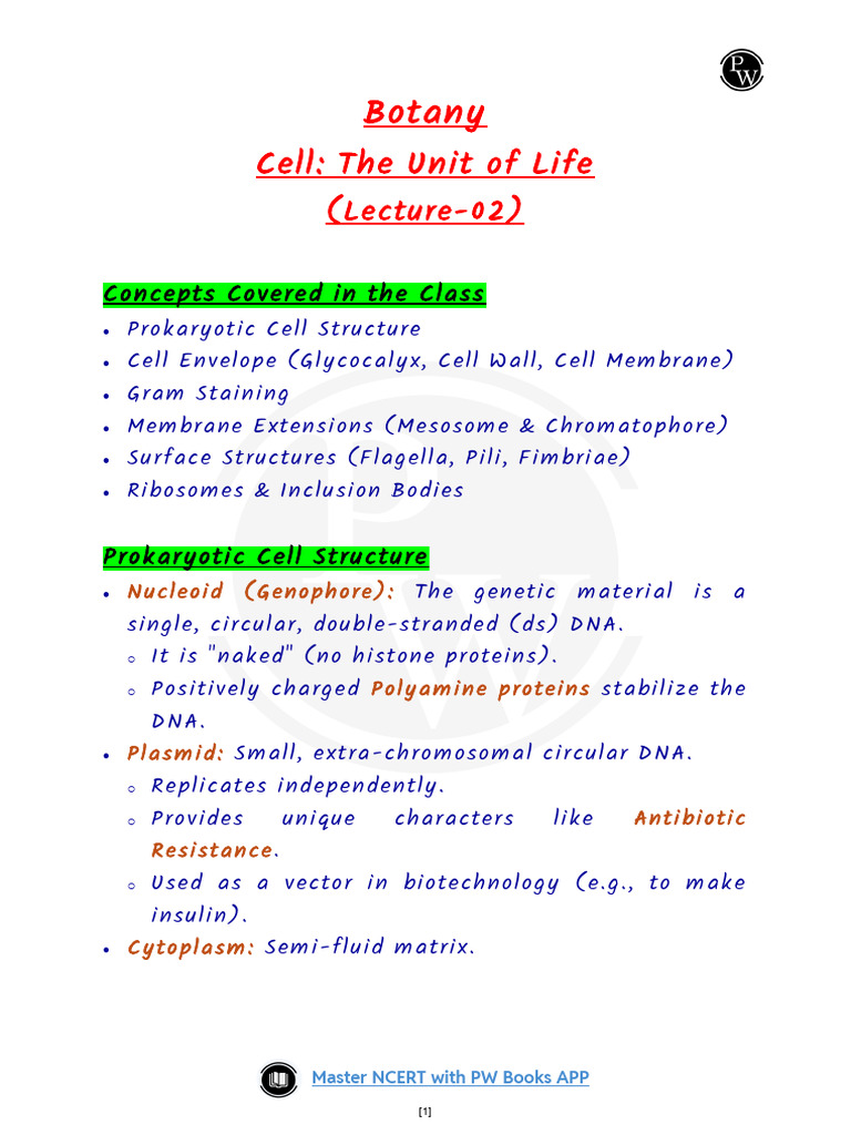 698197f05ac6bd59f44481b8 - ## - Cell - The Unit of Life 02 - Summary ...