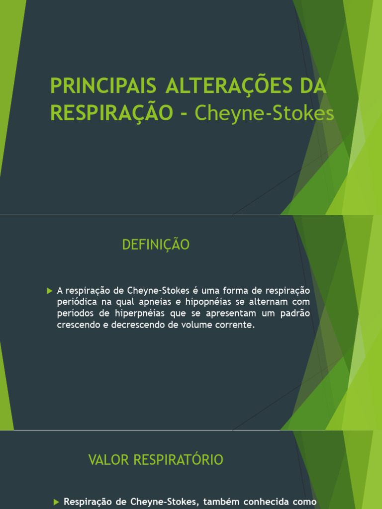 Principais Alterações Da Respiração - Cheyne-Stokes | PDF