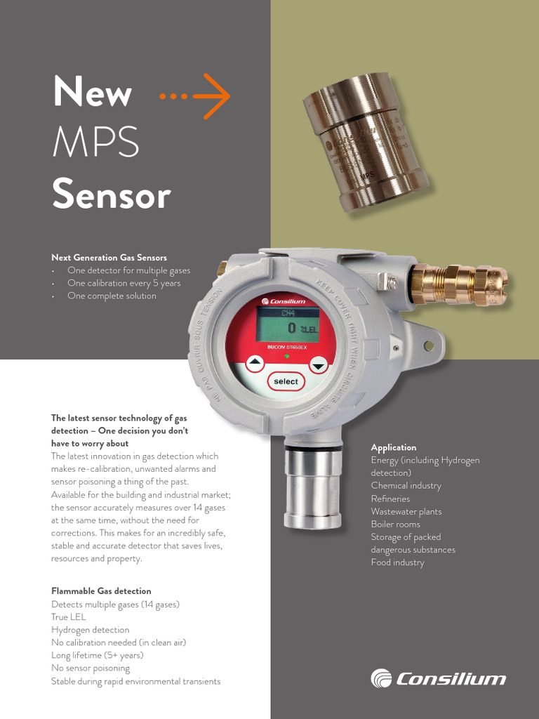 MPS Gas Detector - True LEL Detector - Flyer | PDF | Sensor | Gases