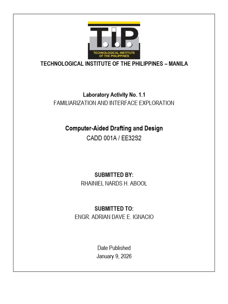 Abool - La1.1 - Familiarization and Interface Exploration | PDF | Computing