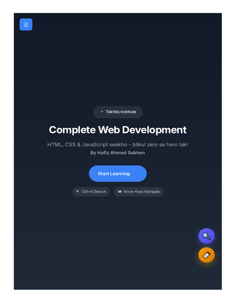 Notes Web Dev Takhliq PK ... | PDF
