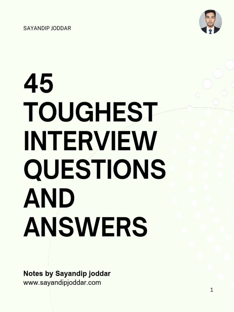 45 Toughest Interview Questions and Answers | PDF