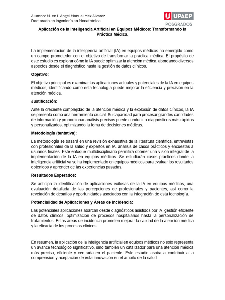 Aplicación de La Inteligencia Artificial en Equipos Médicos | PDF ...