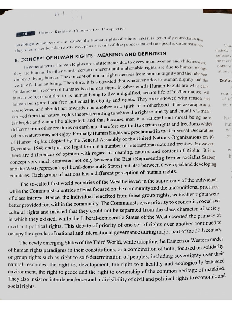 Meaning of Human Rights | PDF | Human Rights | Dignity