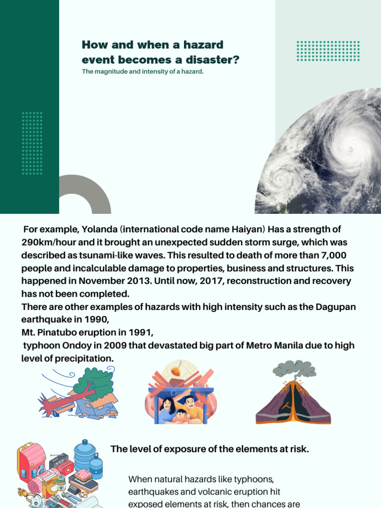 How and When A Hazard Event Becomes A Disaster | PDF | Natural ...