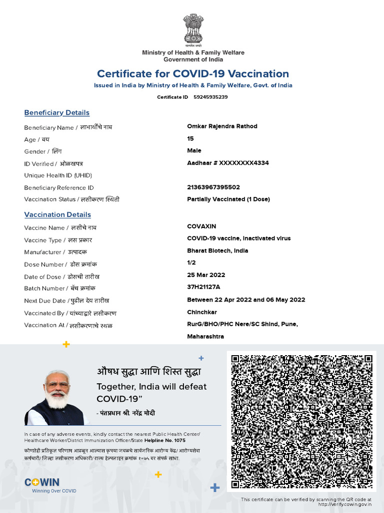 Certificate | PDF | Viral Respiratory Tract Infections | Drugs