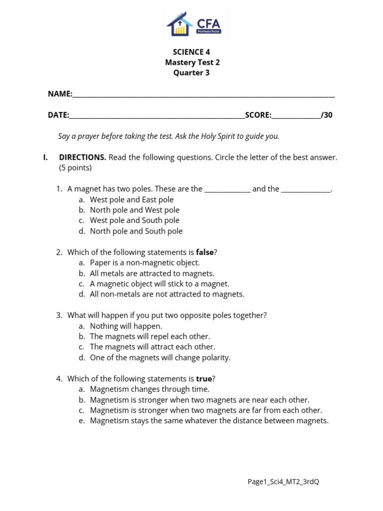 Sci4 MT2 3rdQ | PDF