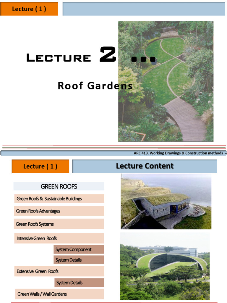 Lecture2 Roof Garden | PDF | Roof | Green Building