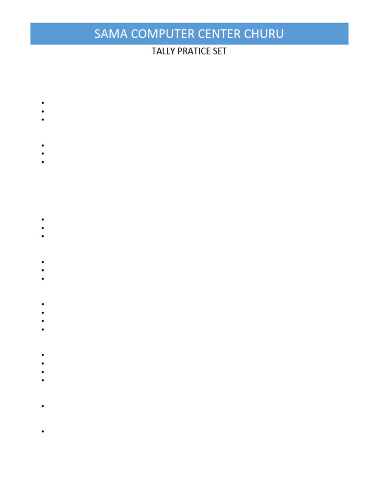 Over All Tally Prime Pratice | PDF