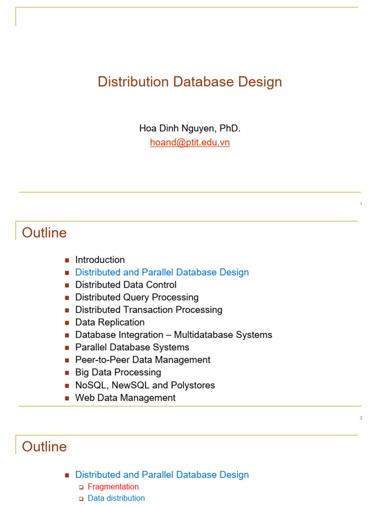 2 DDS Design Fragmentation | PDF | Databases | Database Design