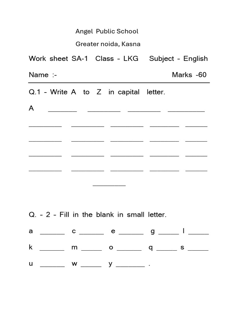 Worksheet 25 English | PDF