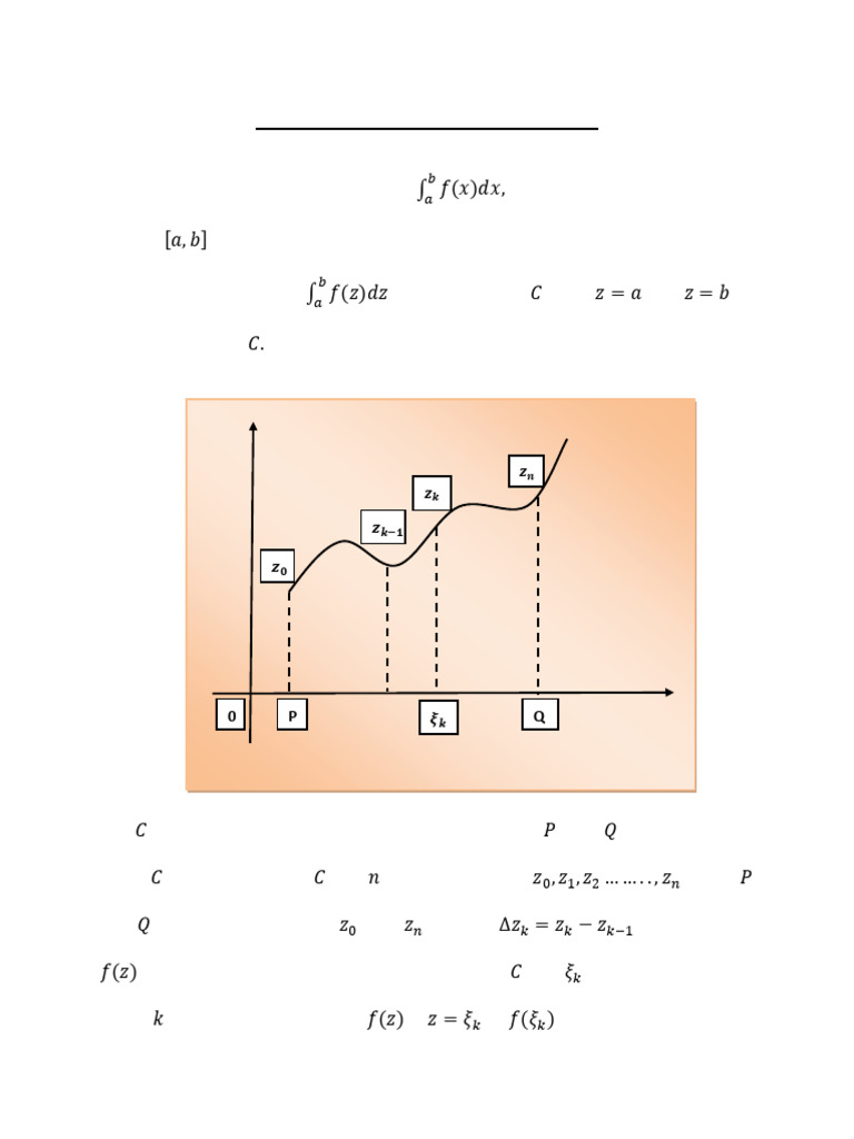 Line Integral of A Complex Function | PDF | Integral | Curve