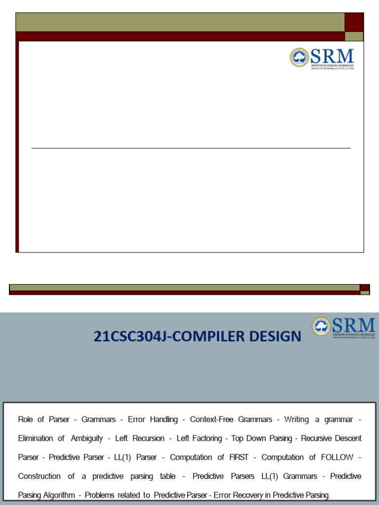 CD - Unit 2 Notes (2026) | PDF | Parsing | Syntax (Logic)