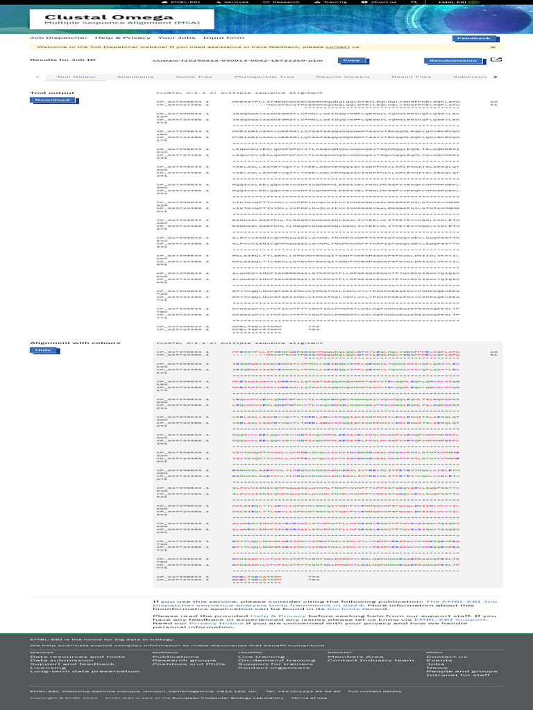 Job Is Running EMBL-EBI | PDF | Computational Biology | Bioinformatics