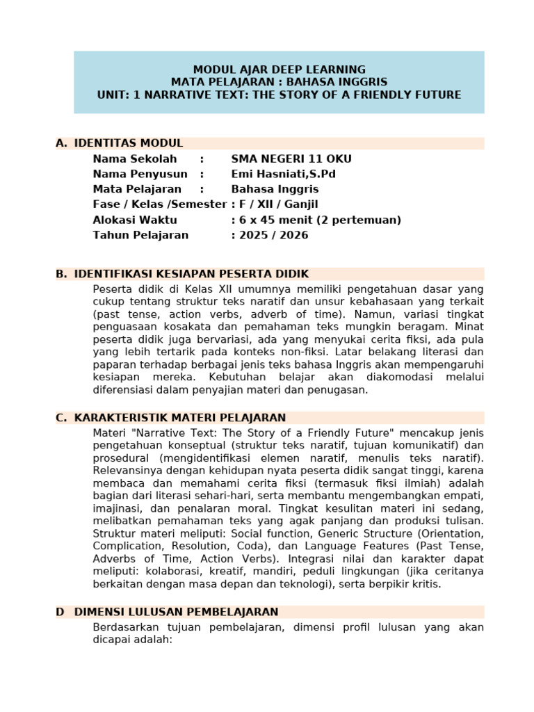 Modul Ajar Deep Learning | PDF