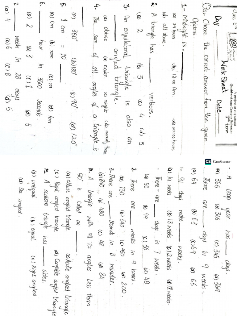 Class 5th Math | PDF
