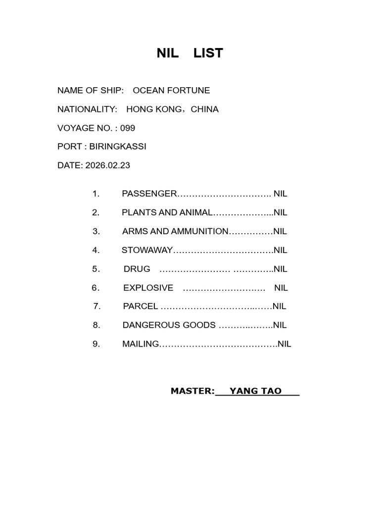 Nil List | PDF