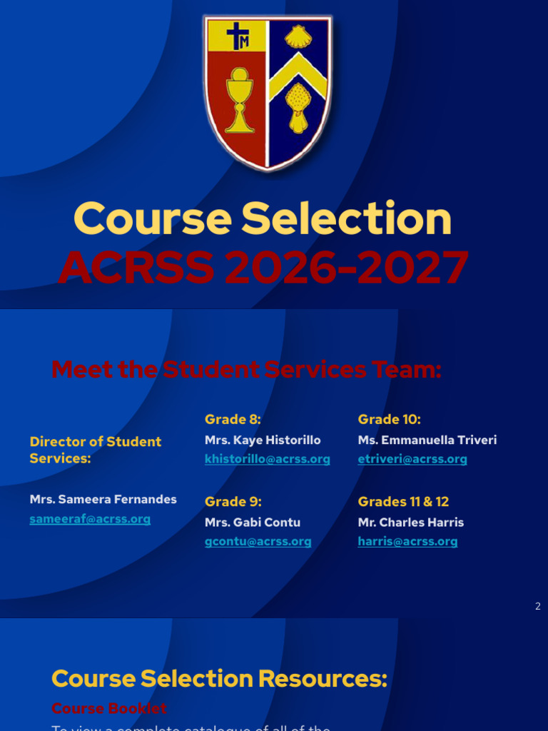 2026-27 Course Selection Presentation | PDF | Academic Degree | Science