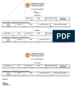 Peace Process Evaluation Report Form