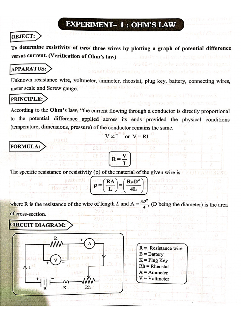 Physics Section A Experiments | PDF