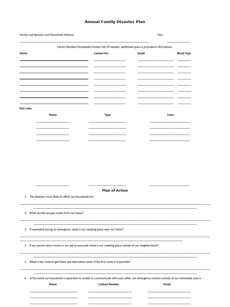 Annual Family Disaster Plan | PDF | Chess | Chess Theory
