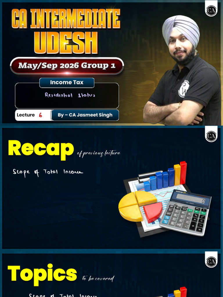 Residence and Scope of Total Income 06 Class Notes | PDF