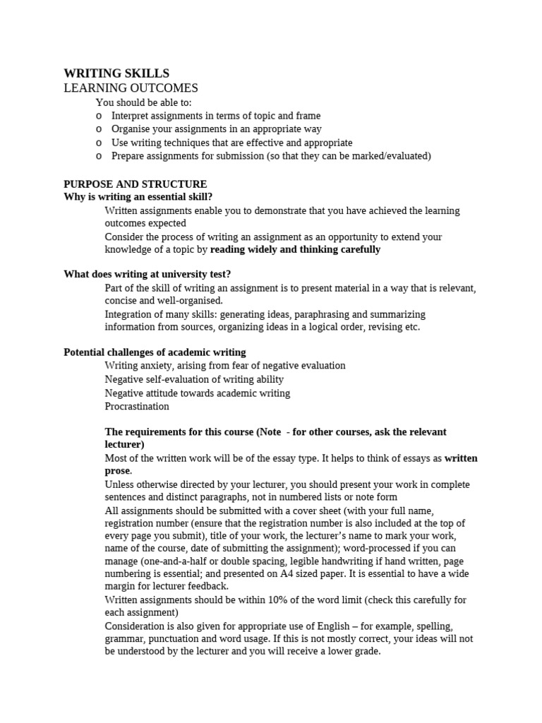 Writing Skills Part 1 | PDF | Grammar | Linguistics
