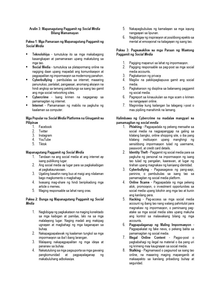 Aralin 3 | PDF