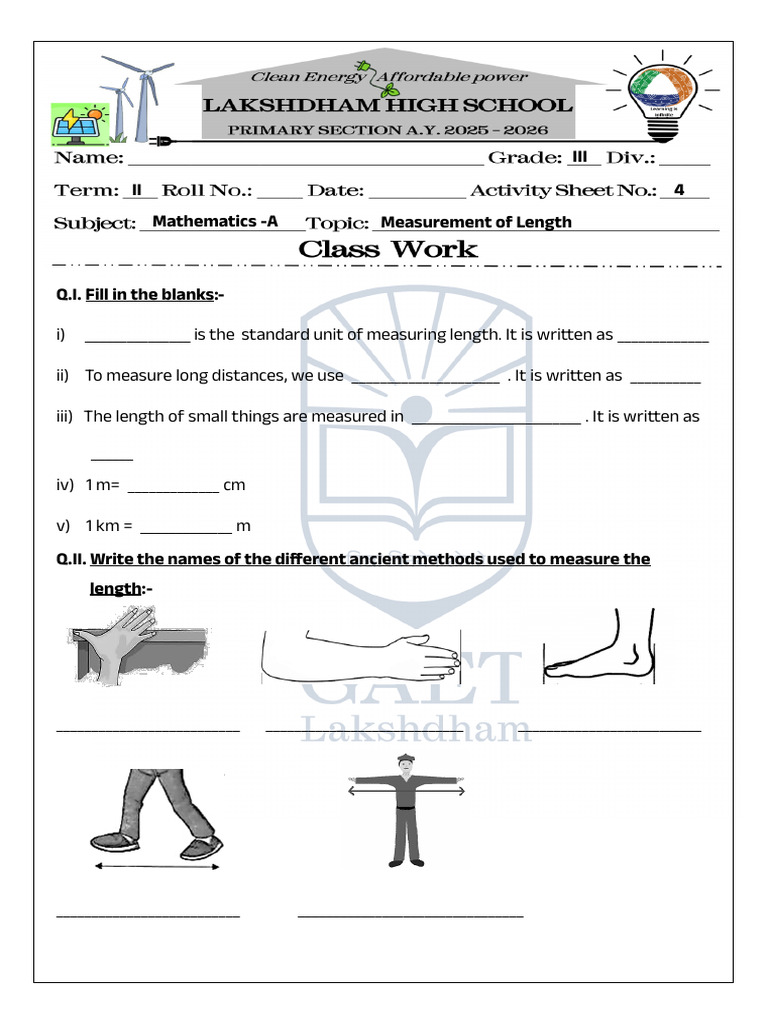Measurement of Length Grade 3 | PDF | Length | Distance