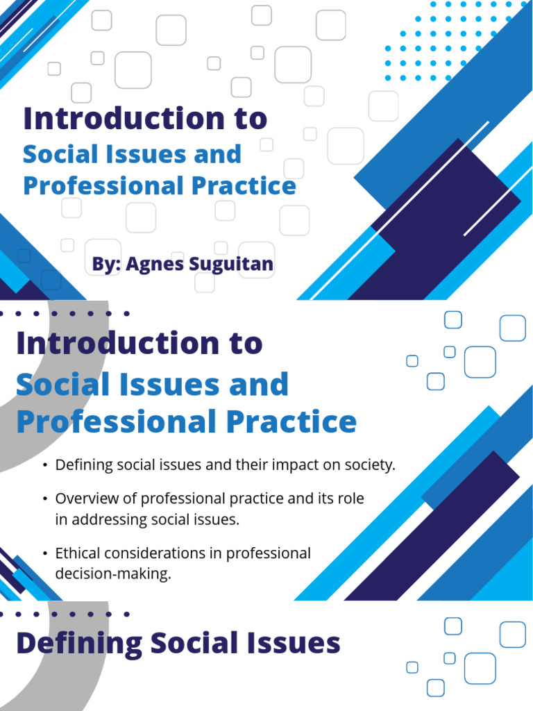 1 Introduction To Social Issues and Professional Practice | PDF