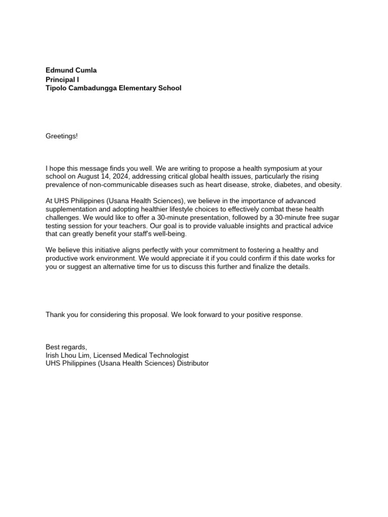 Letter For TCES | PDF