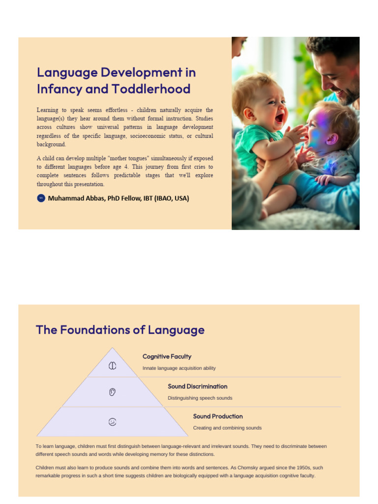Language Development in Infancy and Toddlerhood | PDF | Language ...