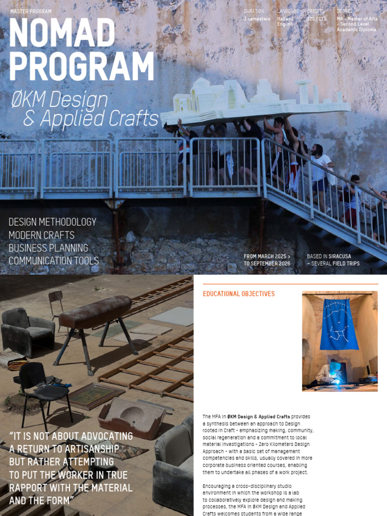 Infopack - Mfa Nomad Program | PDF | Sustainability | Crafts